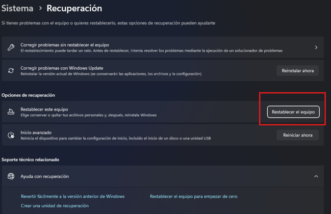 reinstalar windows_recuperacion