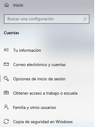 cambiar contraseñas windows 10