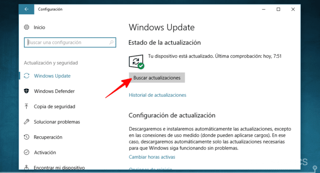 Configuración de Windows 11 buscando actualizaciones del sistema