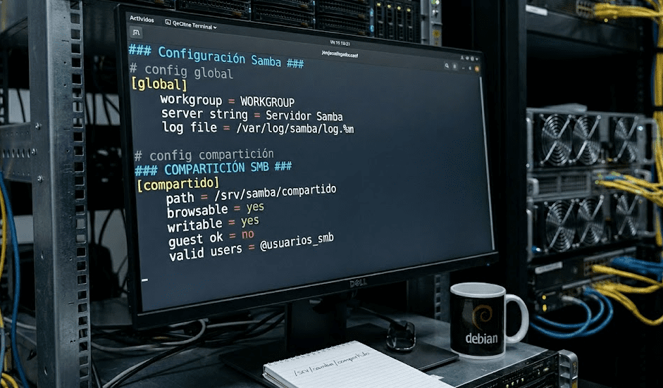 configuración smb.conf ejemplo compartición Samba